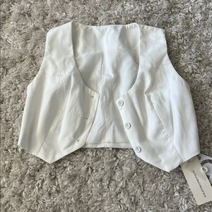 Commense Ivory Button-Up Vest